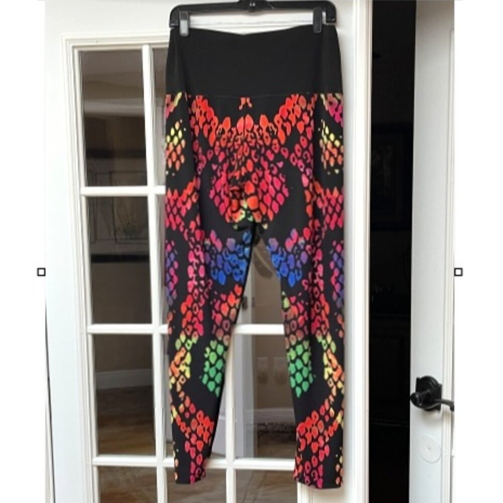 Eva Varro Brightlight Leggings Yoga Pants Reversible Size XL NEW